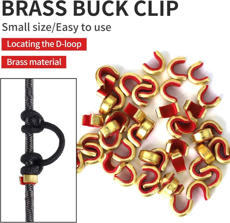 SP.G Bow String Nock Points - 40 Packs Arrows Bowstring Nocking Point Set Archery Accessories String Buckle Clip for Recurve Compound Longbow Bows - Image 4